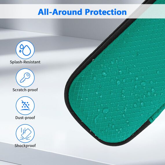 FINPAC Federmäppchen, Federtasche Hart Eva Stift Etui stoßfeste Stiftetasche Mäppchen Schlamperbox Bleistifttasche für Executive Füllfederhalter für Büro Schule (Dunkelgrün, Klein)