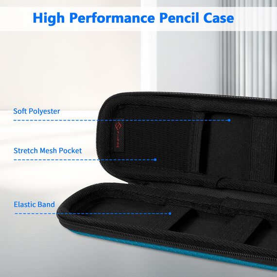 FINPAC Federmäppchen, Federtasche Hart Eva Stift Etui stoßfeste Stiftetasche Mäppchen Schlamperbox Bleistifttasche für Executive Füllfederhalter für Büro Schule (Türkis, Klein)