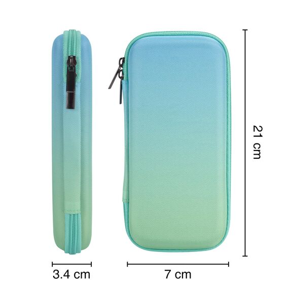 FINPAC Federmäppchen, Federtasche Hart Eva Stift Etui stoßfeste Stiftetasche Mäppchen Schlamperbox Bleistifttasche für Executive Füllfederhalter für Büro Schule (Blau-Grün-Ombré, Groß)