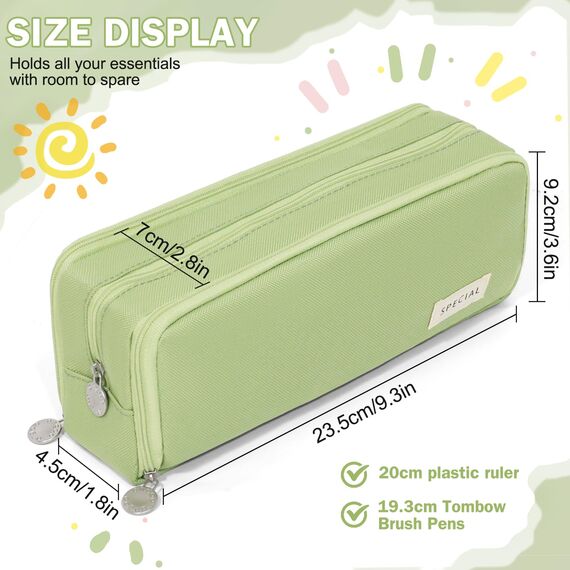 CICIMELON Federmäppchen Große Kapazität Federtaschen Teenager Mädchen Mäppchen mit Reißverschluss Make-up Tasche für Schule & Büro