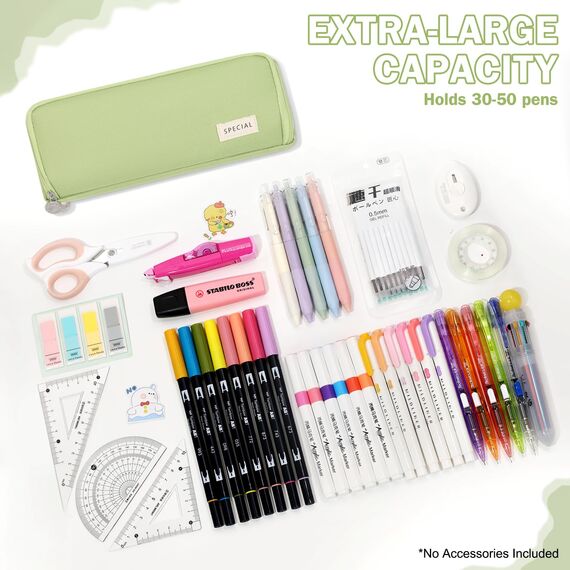 CICIMELON Federmäppchen Große Kapazität Federtaschen Teenager Mädchen Mäppchen mit Reißverschluss Make-up Tasche für Schule & Büro