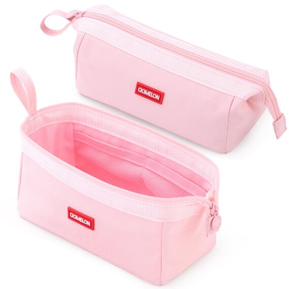 CICIMELON Federmäppchen Große Kapazität Schulmäppchen Stiftetasche Stiftemappe Mäppchen Federtasche Pencil Case Mädchen Teenager (Light Pink)