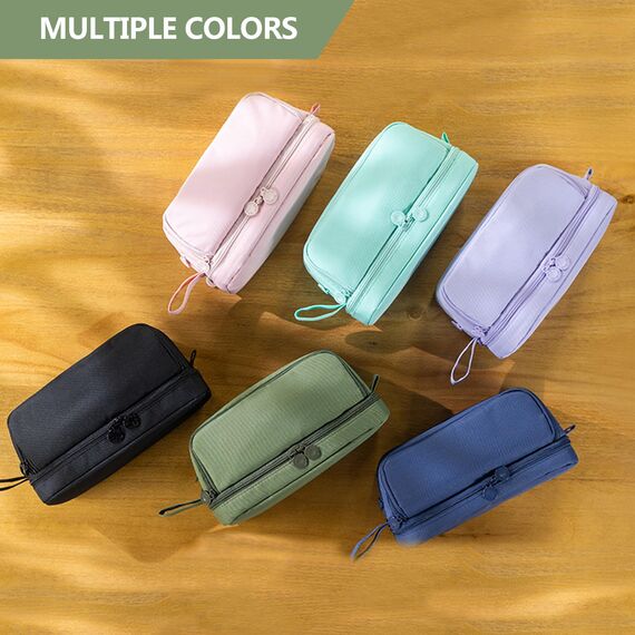 TZEKING Federmäppchen mit 4 Fächern - langlebige Pencil Case für Teenager, Kapazität-Reißverschluss- und Tragbarkeit-Schreibwaren-Tasche