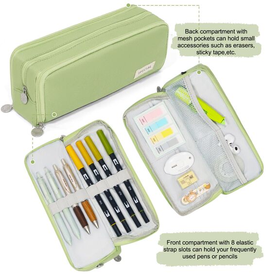 CICIMELON Federmäppchen Große Kapazität Federtaschen Teenager Mädchen Mäppchen mit Reißverschluss Make-up Tasche für Schule & Büro