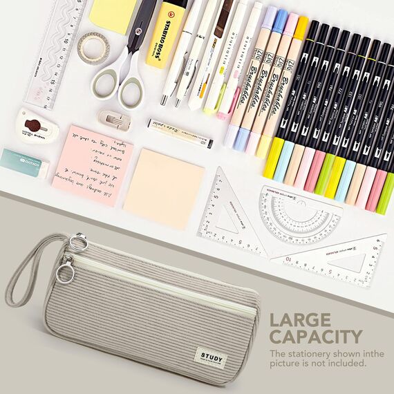 KALIDI Mäppchen Federmäppchen Mädchen Teenager Stiftetasche Stiftemappe Cord-Stoff Federtasche Pencil Case Schulmäppchen für Schule, College, Arbeit