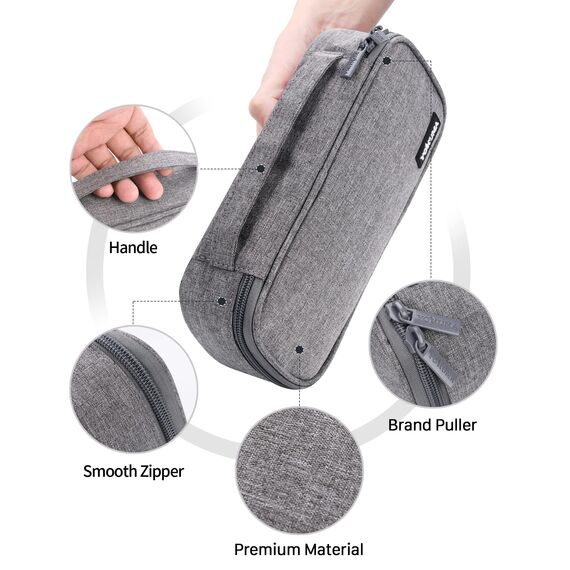 YOKUMA Federmäppchen mäppchen federtasche federmappe etui Schule groß Kapazität für Teenager Erwachsene schlamppermäppchen federpenal schulmäppchen Aesthetic Pencil case (grau)