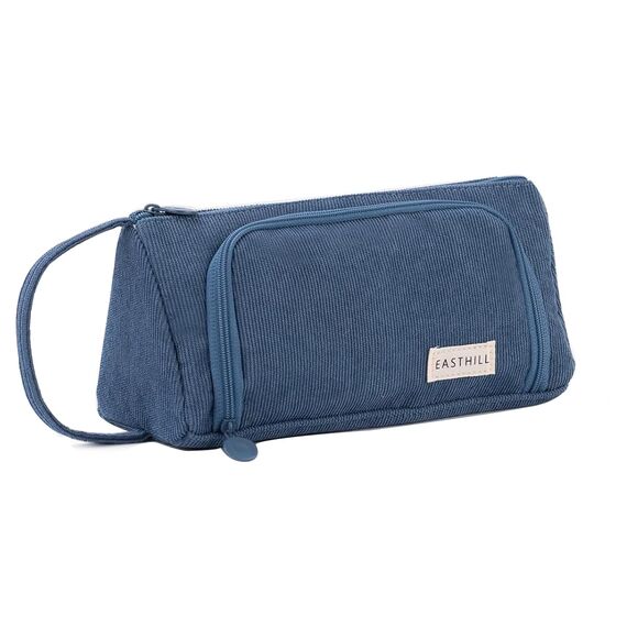 SeBeLi Federmäppchen Federtaschen Teenager Mädchen Mäppchen, Große Kapazität Pencil Case für Schule & Büro Erwachsener Mädchen Geschenk, 20x11cm (Blau)