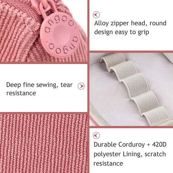 SeBeLi Federmäppchen Federtaschen Teenager Mädchen Mäppchen, Große Kapazität Pencil Case für Schule & Büro Erwachsener Mädchen Geschenk, 21x11cm (Rosa #2)