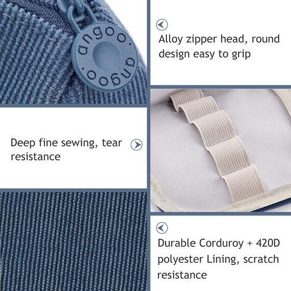 SeBeLi Federmäppchen Federtaschen Teenager Mädchen Mäppchen, Große Kapazität Pencil Case für Schule & Büro Erwachsener Mädchen Geschenk, 20x11cm (Blau)