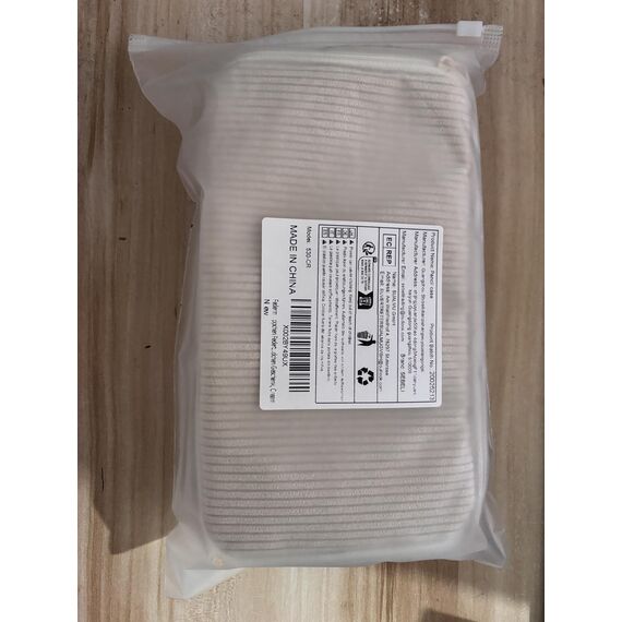 Federmäppchen Federtaschen Mädchen Mäppchen, Große Kapazität Pencil Case Cord Federmäppchen für Schule & Büro Erwachsener Mädchen Geschenk, Cream