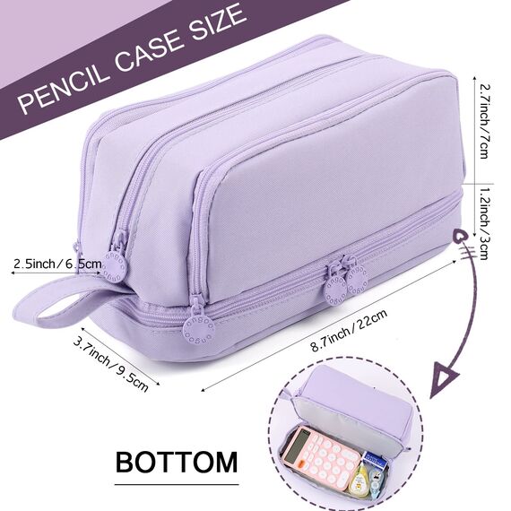 Federmäppchen Mäppchen für Mädchen Teenager, Federmäppchen Große Kapazität 4 Fächer, Stifttasche Etui Schule Federtasche Federmappe für Erwachsene, Multifunktional Mäppchen Für Schule Büro Makeup