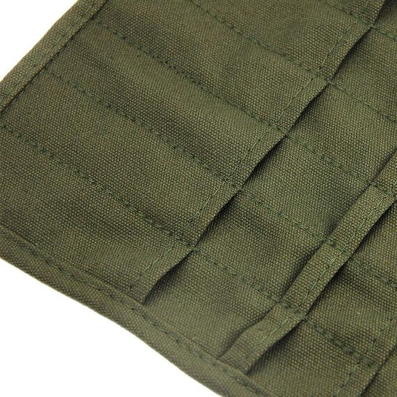 Stifterolle, Jtdeal Rollmäppchen Leinwand Pinseltasche Federmäppchen stifteetui Pinsel Etui Case für Künstler Feder Aquarell Öl-Pinsel,Armee Grün