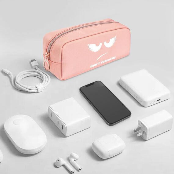 FINPAC Federmäppchen Mäppchen - Große Kapazität Federtasche Stiftetasche Schlamperbox Bleistiftbeutel Schulmäppchen für Schule Büro, Don't Touch Rosa