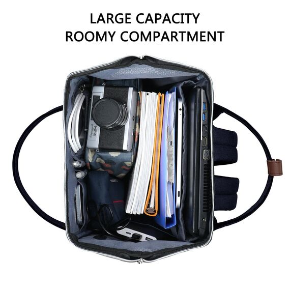 KROSER Rucksack Damen für Schule Laptop Rucksack 15,6 Zoll Schulrucksack Daypack Wasserdichte für Universität/Reisen/Business/Arbeit Frauen/Männer, Blau