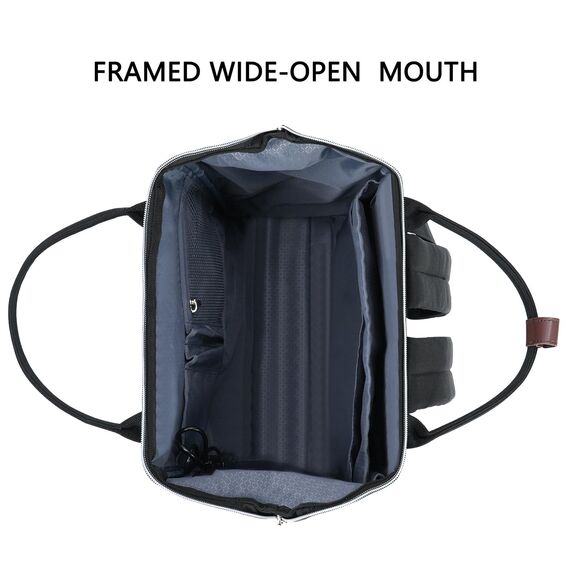 KROSER Rucksack Damen für Schule Laptop Rucksack 15,6 Zoll Schulrucksack Daypack wasserdichte für Universität/Reisen/Business/Arbeit Frauen/Männer, Schwarz