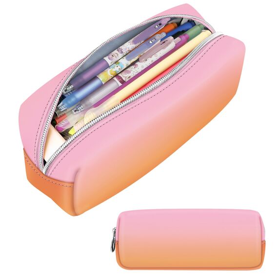 FINPAC Federmäppchen Mäppchen - Große Kapazität Federtasche Stiftetasche Schlamperbox Bleistiftbeutel Schulmäppchen für Schule Büro, Sunset Ombre