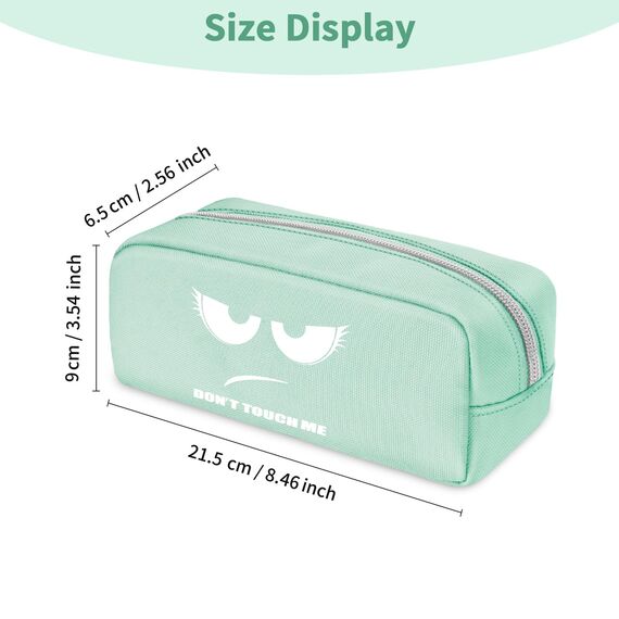 FINPAC Federmäppchen Mäppchen - Große Kapazität Federtasche Stiftetasche Schlamperbox Bleistiftbeutel Schulmäppchen für Schule Büro, Don't Touch Grün