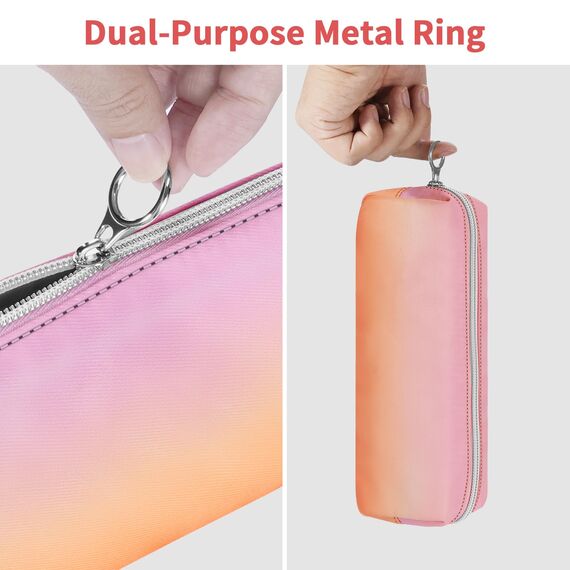 FINPAC Federmäppchen Mäppchen - Große Kapazität Federtasche Stiftetasche Schlamperbox Bleistiftbeutel Schulmäppchen für Schule Büro, Sunset Ombre