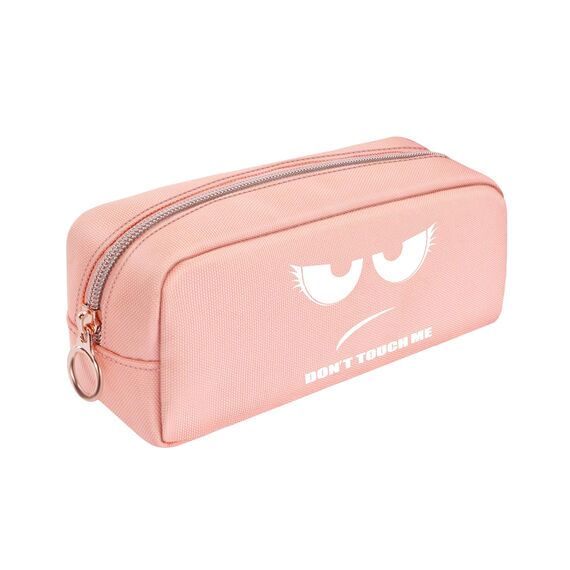 FINPAC Federmäppchen Mäppchen - Große Kapazität Federtasche Stiftetasche Schlamperbox Bleistiftbeutel Schulmäppchen für Schule Büro, Don't Touch Rosa