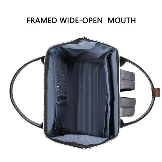 KROSER ROSER Rucksack Damen für Schule Laptop Rucksack 15,6 Zoll Schulrucksack Daypack wasserdichte für Universität/Reisen/Business/Arbeit Frauen/Männer, Grau