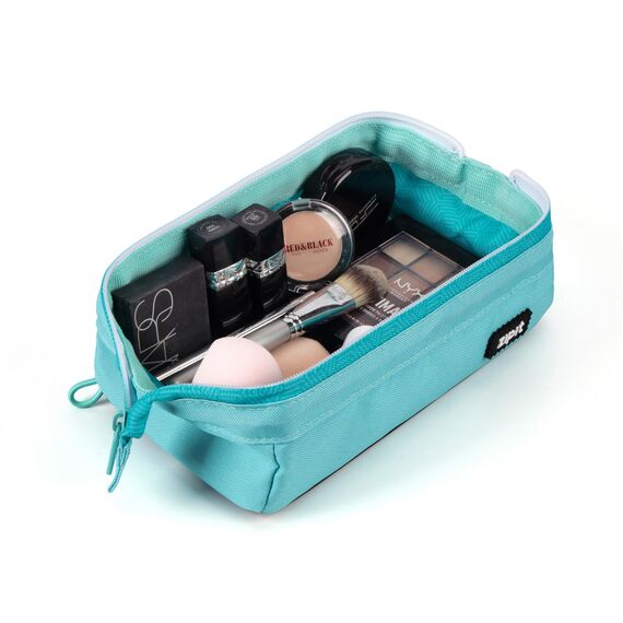 ZIPIT Lenny Federmäppchen, Große Kapazität Reißverschlusstasche für Schule, Multifunktionales Etui, Hellblaugrün