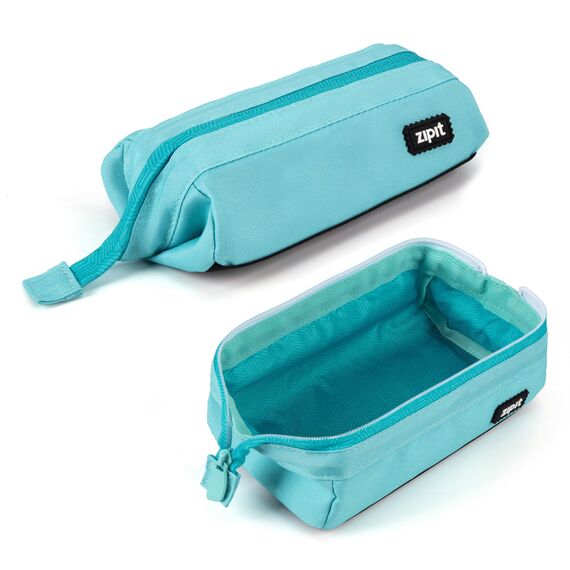 ZIPIT Lenny Federmäppchen, Große Kapazität Reißverschlusstasche für Schule, Multifunktionales Etui, Hellblaugrün