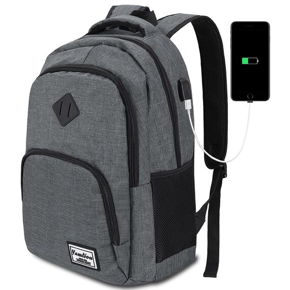 YAMTION Rucksack Herren und Damen,Schulranze Schultasche Laptop Schulrucksack Jungen Teenager Daypack Uni Schule Studium Arbeit