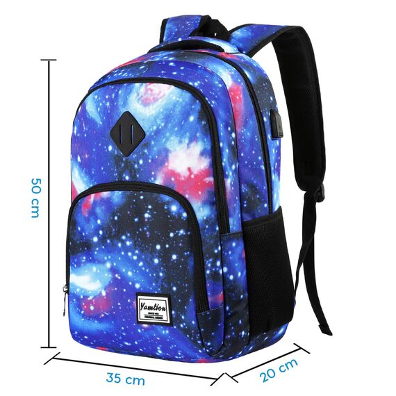 YAMTION Rucksack für Jugendliche, Mädchen, Damen, Schulranzen, Computer, Klasse, Business, College, Schule, Arbeit, Universität, Reisen, Schule