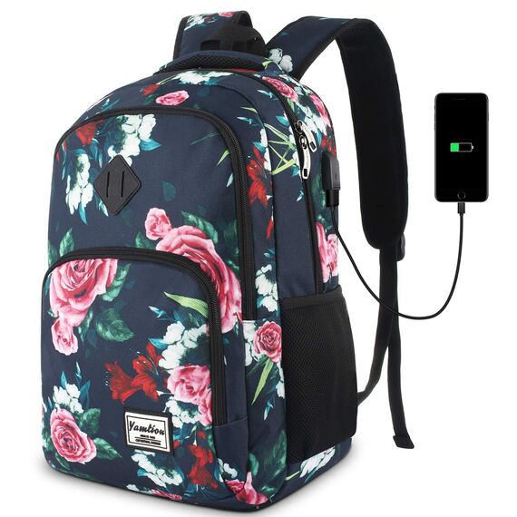 YAMTION Rucksack Damen,Schulrucksack Mädchen Teenager Tagesrucksack Frauen mit Laptopfach für Schule Uni Reisen Camping