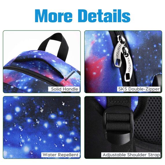 YAMTION Rucksack für Jugendliche, Mädchen, Damen, Schulranzen, Computer, Klasse, Business, College, Schule, Arbeit, Universität, Reisen, Schule