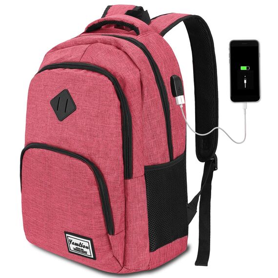 YAMTION Rucksack Laptop für Damen Frauen Mädchen Schulrucksack mit USB-Ladeanschluss Oxford,20-35L