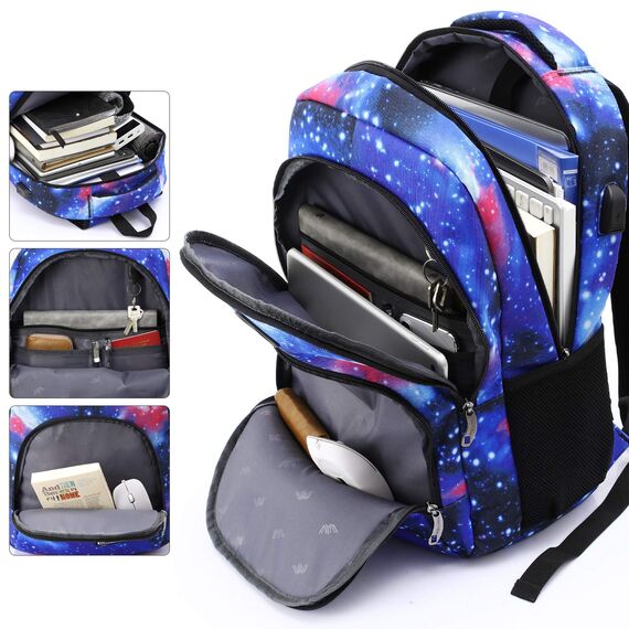 YAMTION Rucksack für Jugendliche, Mädchen, Damen, Schulranzen, Computer, Klasse, Business, College, Schule, Arbeit, Universität, Reisen, Schule