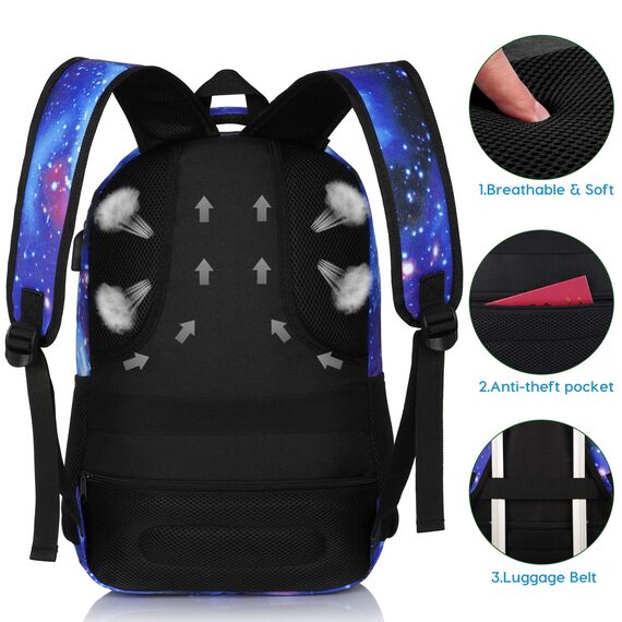 YAMTION Rucksack für Jugendliche, Mädchen, Damen, Schulranzen, Computer, Klasse, Business, College, Schule, Arbeit, Universität, Reisen, Schule