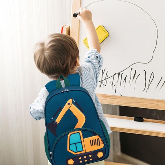 LOIDOU Kinderrucksack Jungen Kinder Rucksack Tagesrucksack Vorschulrucksack Kindergartentasche Schulrucksack für Schule Kita 38cm 3-8Y