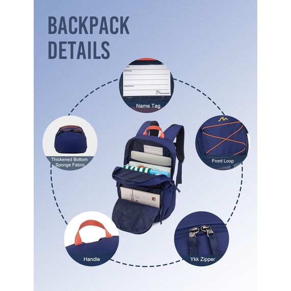 Mountaintop Kinderrucksack Mädchen Jungen Schulrucksack Schultasche für Schule Wander, 15L, 25 x 14 x 41 cm