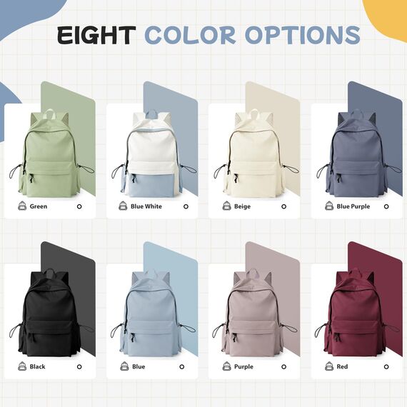 HYC00 Schulrucksack Damen, Causal Travel Schultaschen 14 Zoll Laptop Rucksack für Mädchen Teenager Schultasche Leichter Rucksack Schule Aesthetic Bookbag College Backpack Boys Men Work Daypack,Schwarz