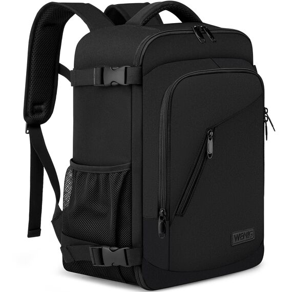 Handgepäck Rucksack 40x20x25 für Ryanair Klein Reiserucksack für Flugzeug Unter Sitzplatz Tasche Laptop Rucksack 14 Zoll mit USB Ladeanschluss für Herren Damen Schulrucksack Jungen Teenager,Schwarz