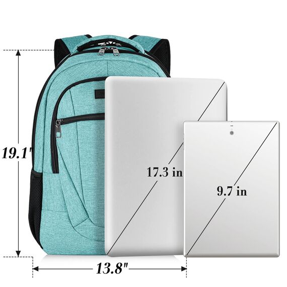 BIKROD Rucksack Herren und Damen, Schulrucksack Jungen Mädchen Teenager, Wasserdicht Rucksack | 17.3 Zoll Laptoptasche mit USB Ladeanschluss | Arbeit Reisen Wandern Backpack mit Anti Diebstahl Tasche