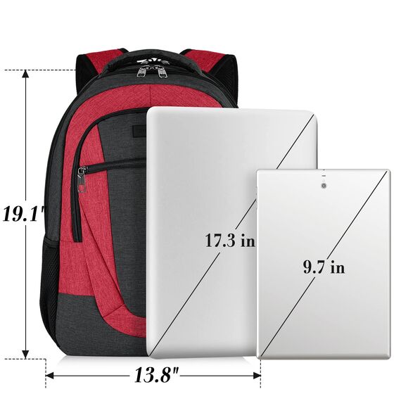 BIKROD Rucksack Herren und Damen, Schulrucksack Jungen Mädchen Teenager, Wasserdicht Rucksack | 15.6 Zoll Laptoptasche mit USB Ladeanschluss | Arbeit Reisen Wandern Backpack mit Anti Diebstahl Tasche