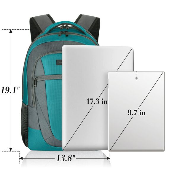 BIKROD Rucksack Herren und Damen, Schulrucksack Jungen Mädchen Teenager, Wasserdicht Rucksack | 17.3 Zoll Laptoptasche mit USB Ladeanschluss | Arbeit Reisen Wandern Backpack mit Anti Diebstahl Tasche