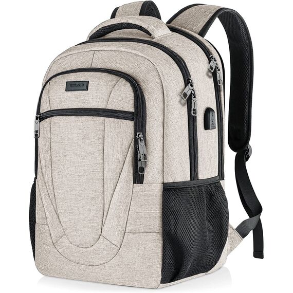 BIKROD Rucksack Herren und Damen, Schulrucksack Jungen Mädchen Teenager, Wasserdicht Rucksack | 17.3 Zoll Laptoptasche mit USB Ladeanschluss | Arbeit Reisen Wandern Backpack mit Anti Diebstahl Tasche