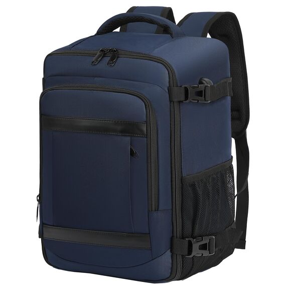 KLOSTAIN Handgepäck Rucksack 40x20x25 für Ryanair und Eurowings - Klein Reiserucksack Tasche für Flugzeug - Schulrucksack für Damen, Herren, Teenager, Tiefblau