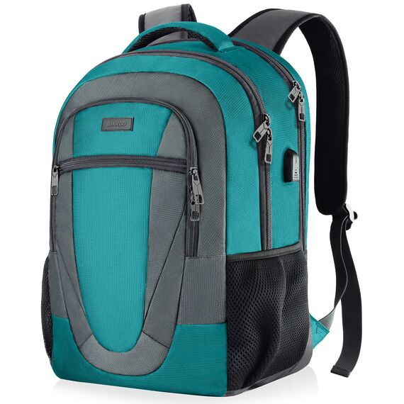 BIKROD Rucksack Herren und Damen, Schulrucksack Jungen Mädchen Teenager, Wasserdicht Rucksack | 17.3 Zoll Laptoptasche mit USB Ladeanschluss | Arbeit Reisen Wandern Backpack mit Anti Diebstahl Tasche