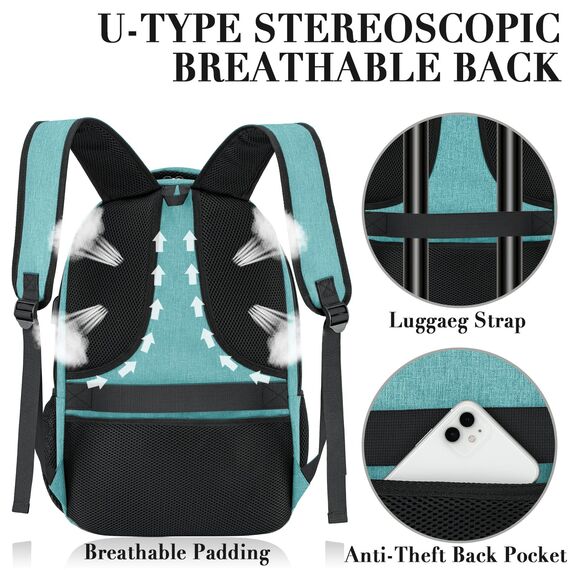 BIKROD Rucksack Herren und Damen, Schulrucksack Jungen Mädchen Teenager, Wasserdicht Rucksack | 17.3 Zoll Laptoptasche mit USB Ladeanschluss | Arbeit Reisen Wandern Backpack mit Anti Diebstahl Tasche