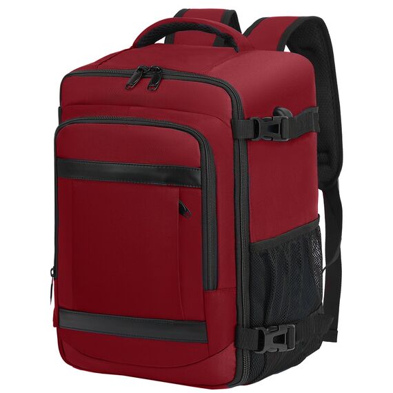 KLOSTAIN Handgepäck Rucksack 40x20x25 für Ryanair Klein Flugzeug Reiserucksack Tasche Rucksack Handgepäck Eurowings für Damen Herren Schulrucksack Teenager,Rot