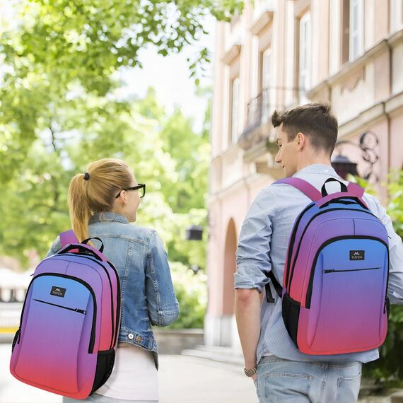 MATEIN Backpack Men, großer Laptop Rucksack 17,3 Zoll mit USB Ladeanschluss, Anti-Diebstahl Business Rucksack für Arbeit, Schulanfang, Reisen, Camping, Teenager Notebook Backpack, Batik