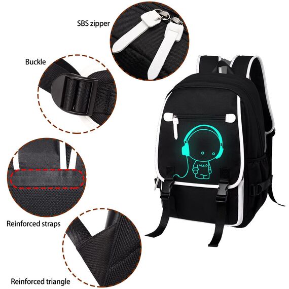 Asge Schulrucksack Jungen Mädchen Teenager Rucksack Groß 3-teiliges Set Schulranzen Reflektierender Wasserdicht Backpack School Bags for Boys Schultasche für Schule Travel Outdoor
