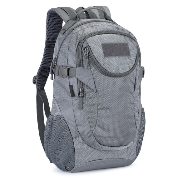 VINBAGGE Militär Rucksack Molle Taktische Motorrad Wanderrucksack Outdoor Wasserdicht Trekkingrucksack 25L Campus Jagdrucksack Schulrucksack Jungen Daypack für Herren Damen Grau