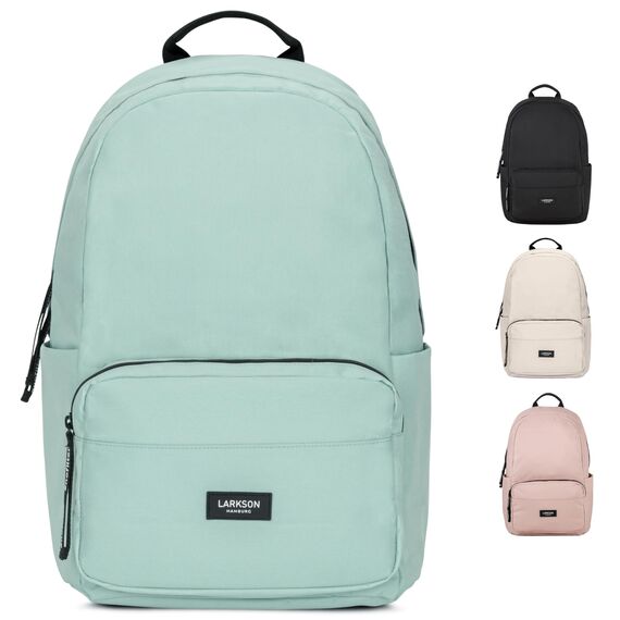 LARKSON Schulrucksack Mädchen & Jungen Teenager Mint - No 3 - Rucksack Damen & Herren für Schule - 16" Laptopfach - Aus Recyceltem PET - Wasserabweisend