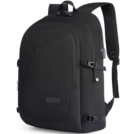 Laptop Rucksack Herren,17 Zoll Laptop Anti Diebstahl Rucksack Tasche Schulrucksack Business Notebook Rucksack Wasserdicht mit USB,Geschenk für Männer,Arbeit Reisen Schüler Jungen Teenager Schwarz